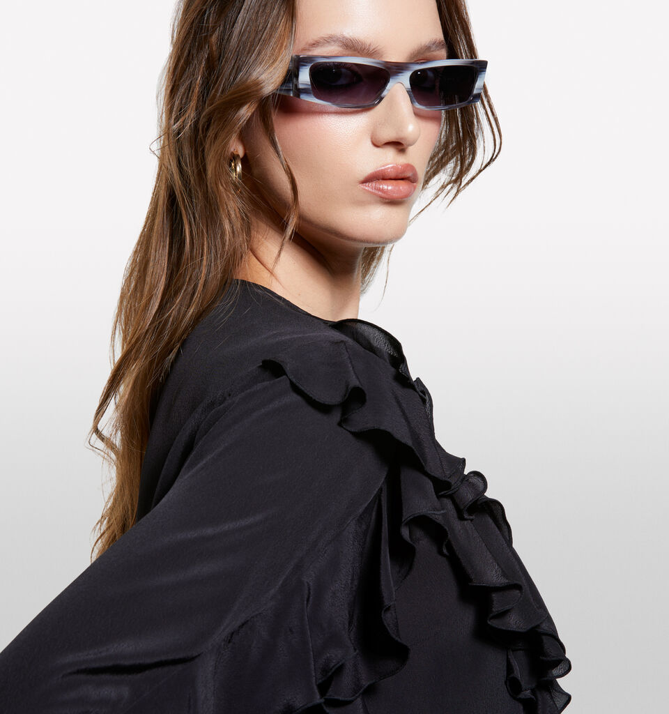 Black blouse with rouches - women's blouses - Black | Sisley image number 4